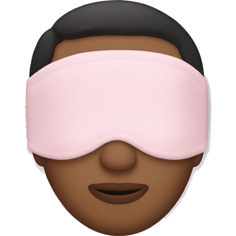 Soft pink sleeping mask emoji