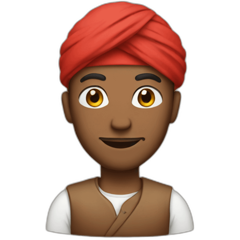 Man in turban and red shirt emoji