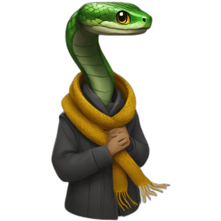 Snake wearing scarf hogwarts emoji