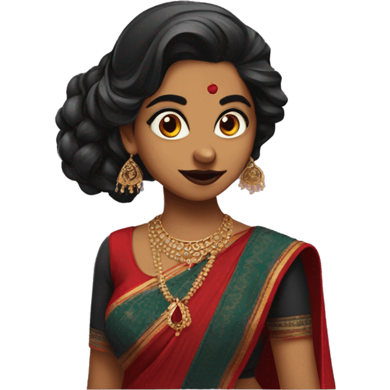 A desi young women vampire in saree emoji