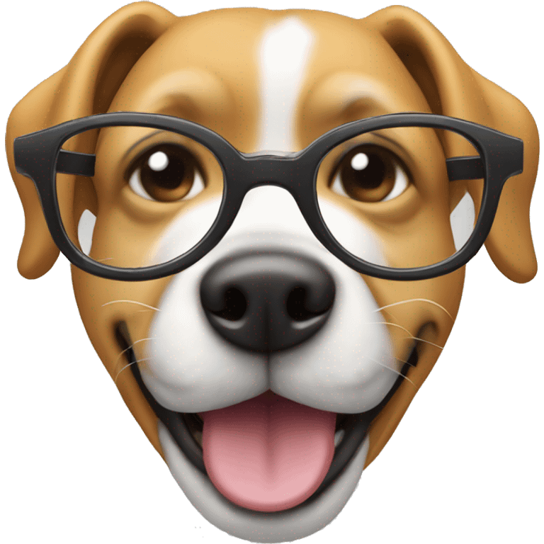 dog dabbing with glasses on emoji