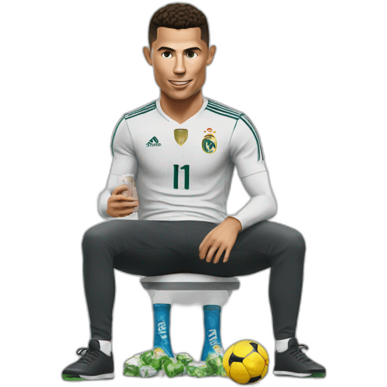 Ronaldo qui boit du coca emoji