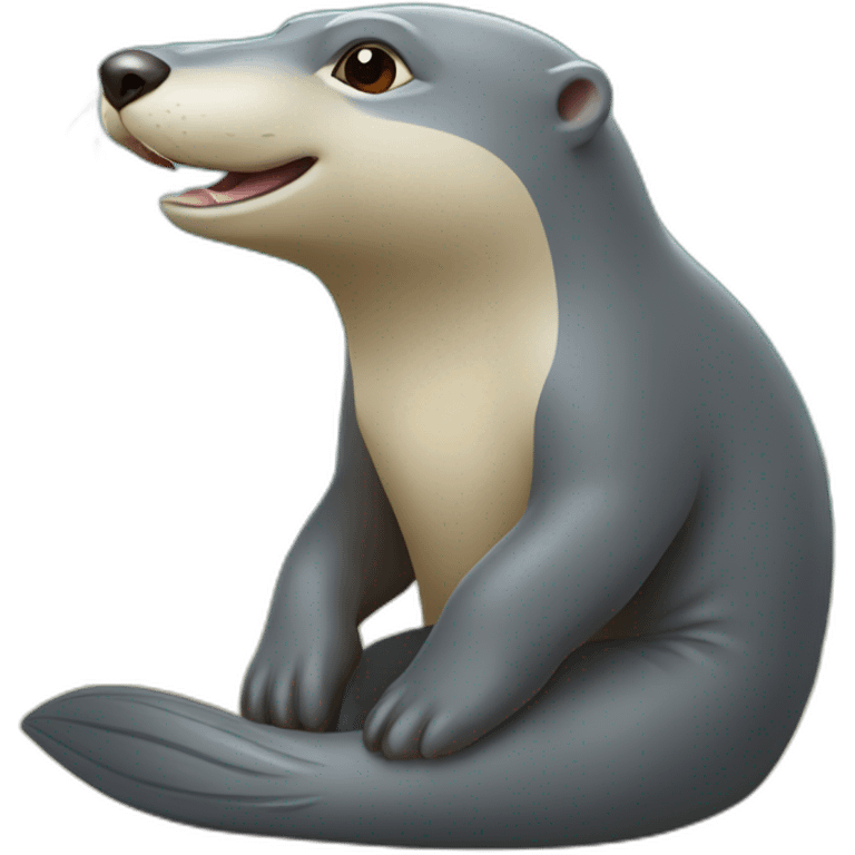 loutre avec un éléphant emoji