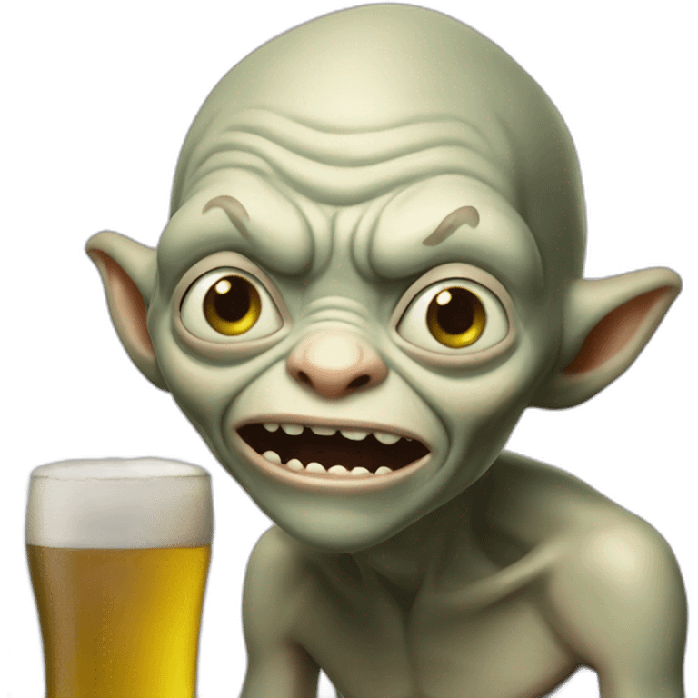 Gollum beer emoji