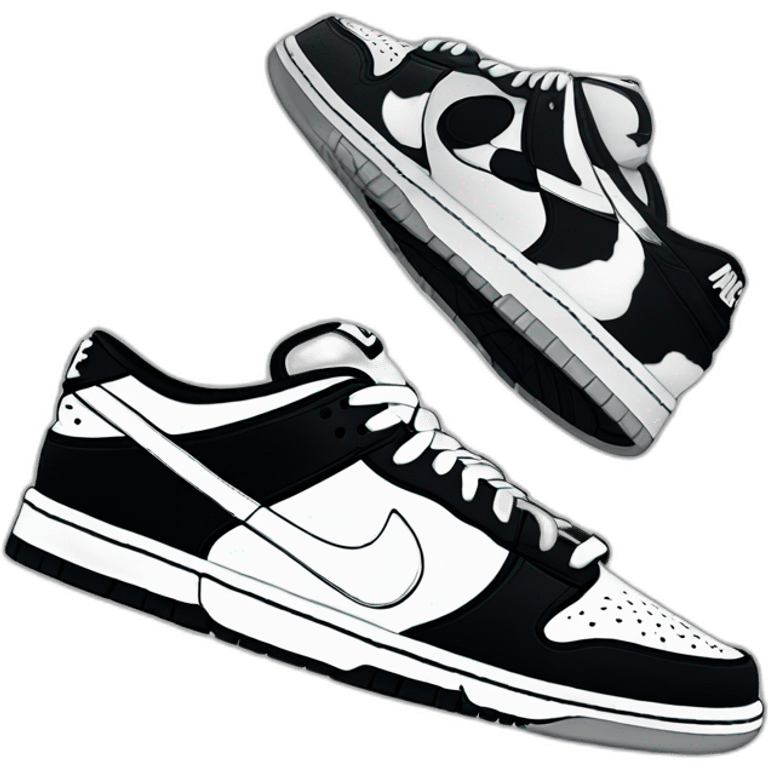 nike dunk low panda emoji