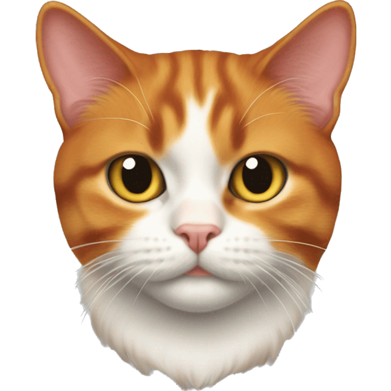 Scotch fold ginger cat with tricolour kitty emoji