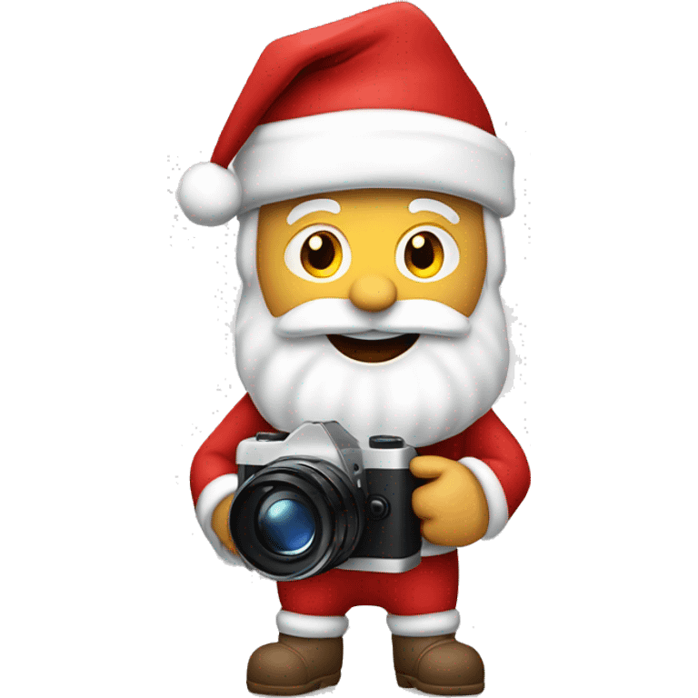 Kerstman met camera  emoji