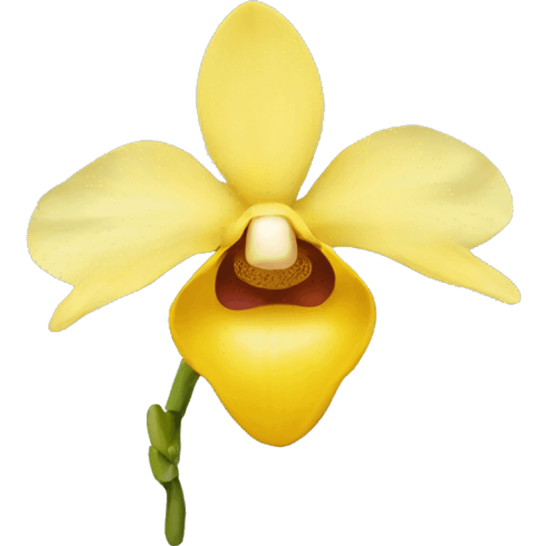 Yellow orchid emoji