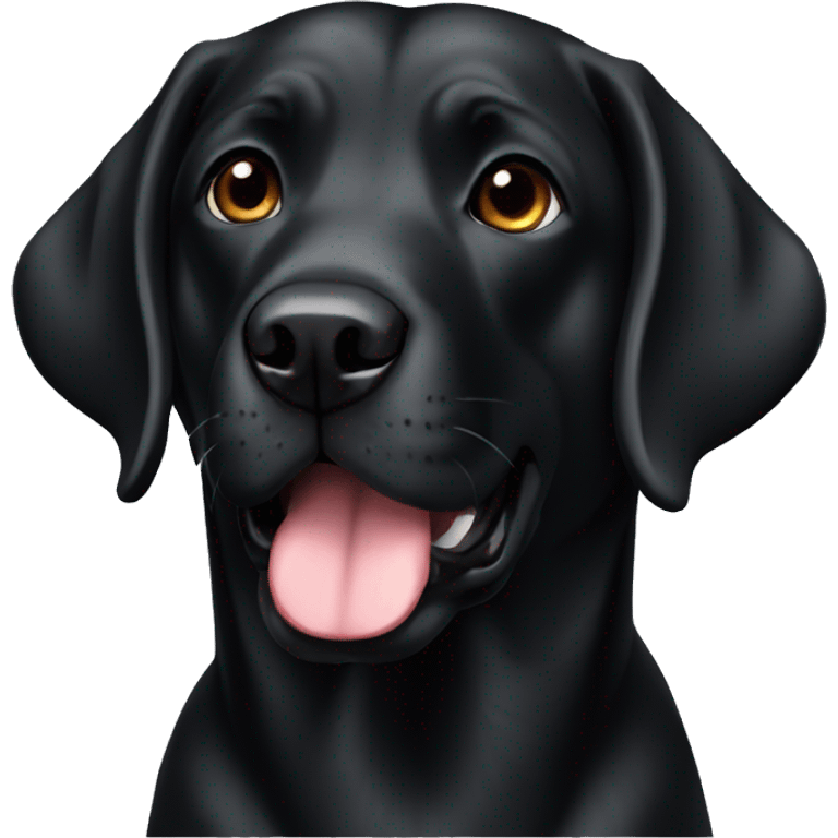 Dog Labrador black emoji