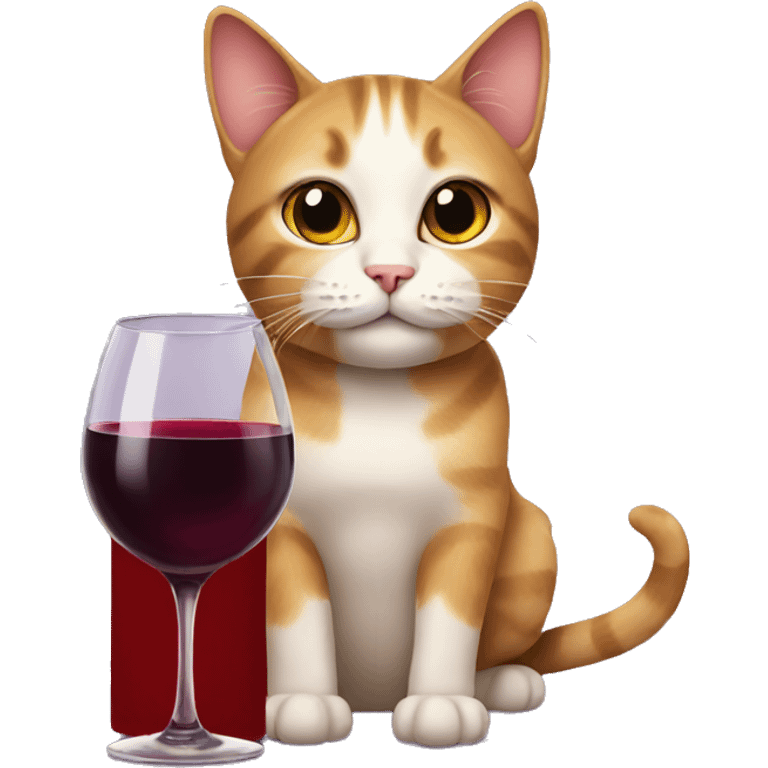 Cat with wine  emoji