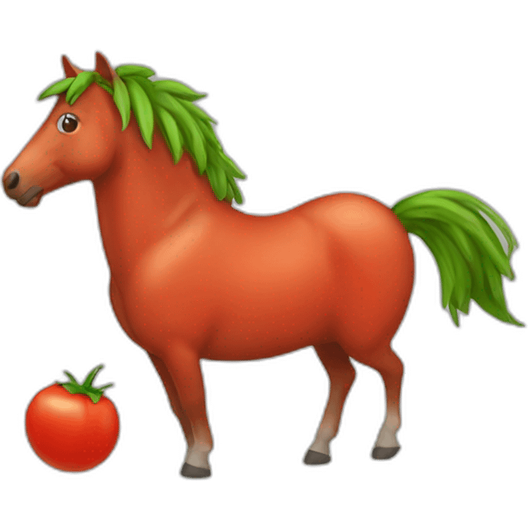 a horse that is a tomato emoji