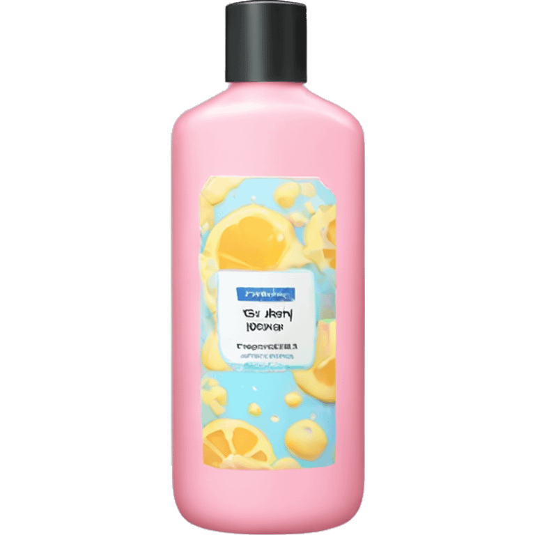 Realistic pastel bottle of Bath And Body Works Body Wash emoji