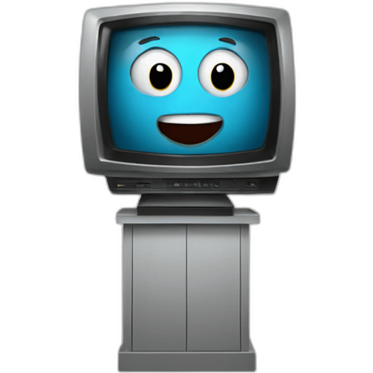  cabeza de televisor con cuerpo emoji