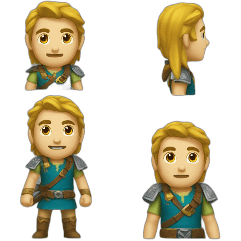 Man play vidéo game zelda emoji