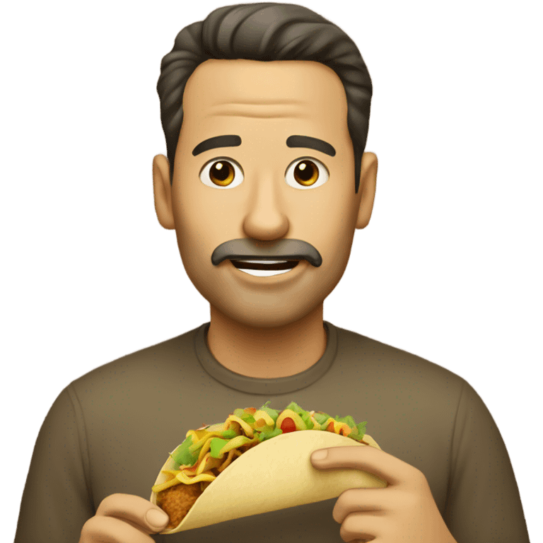 man eating taco emoji