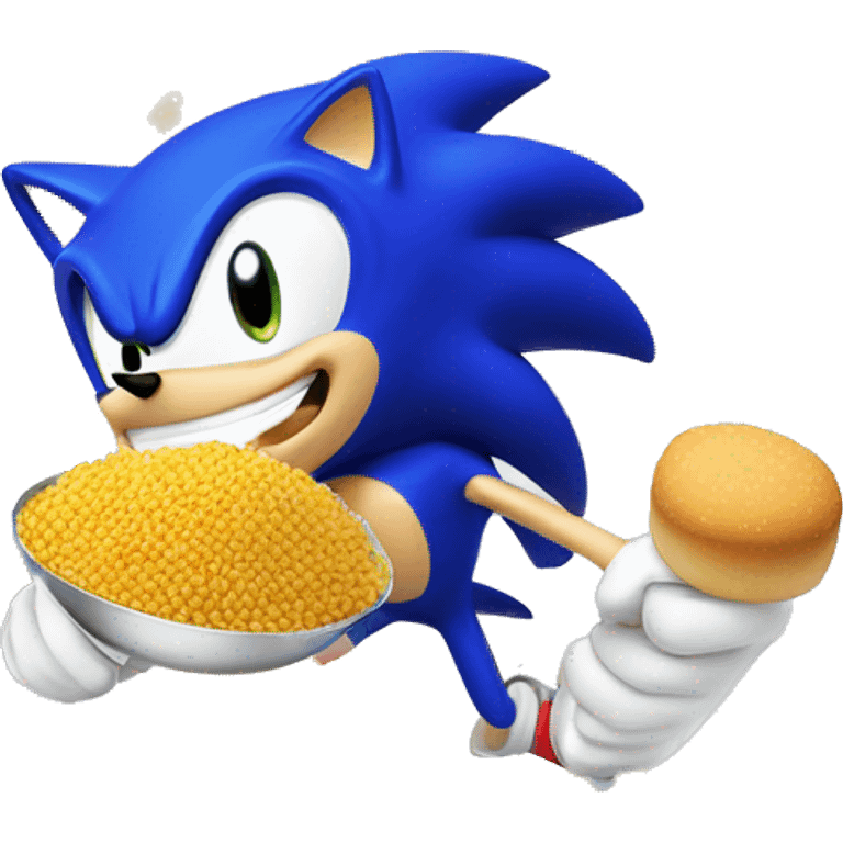 Sonic qui mange du couscous emoji