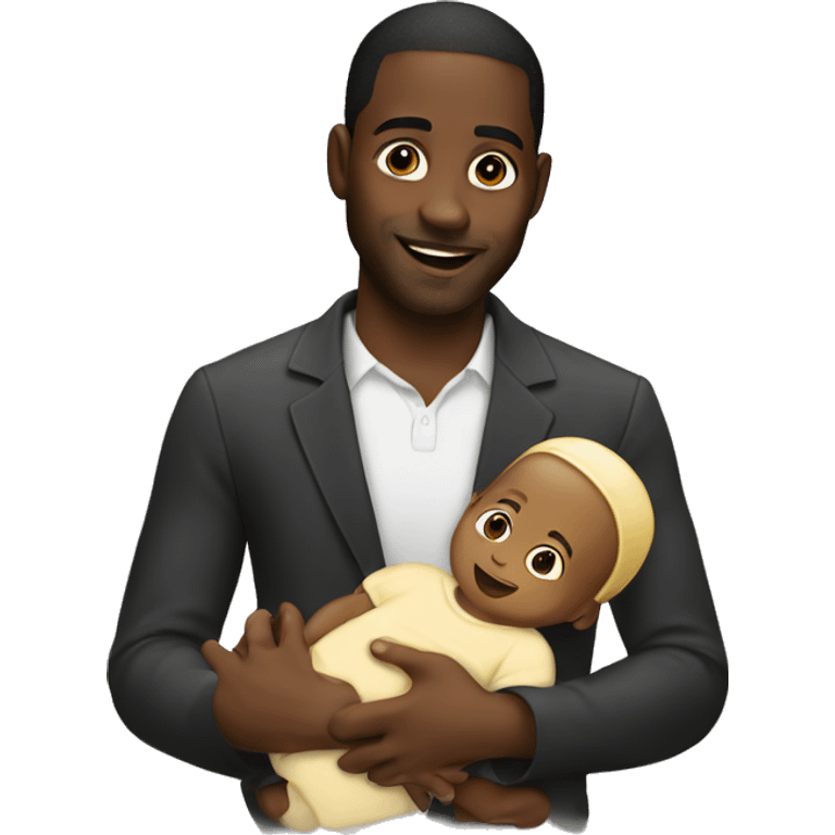 black man with baby oil emoji