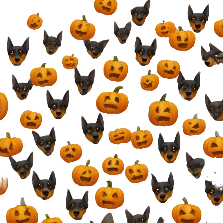 malinois run pumpkin scary spooky halloween emoji