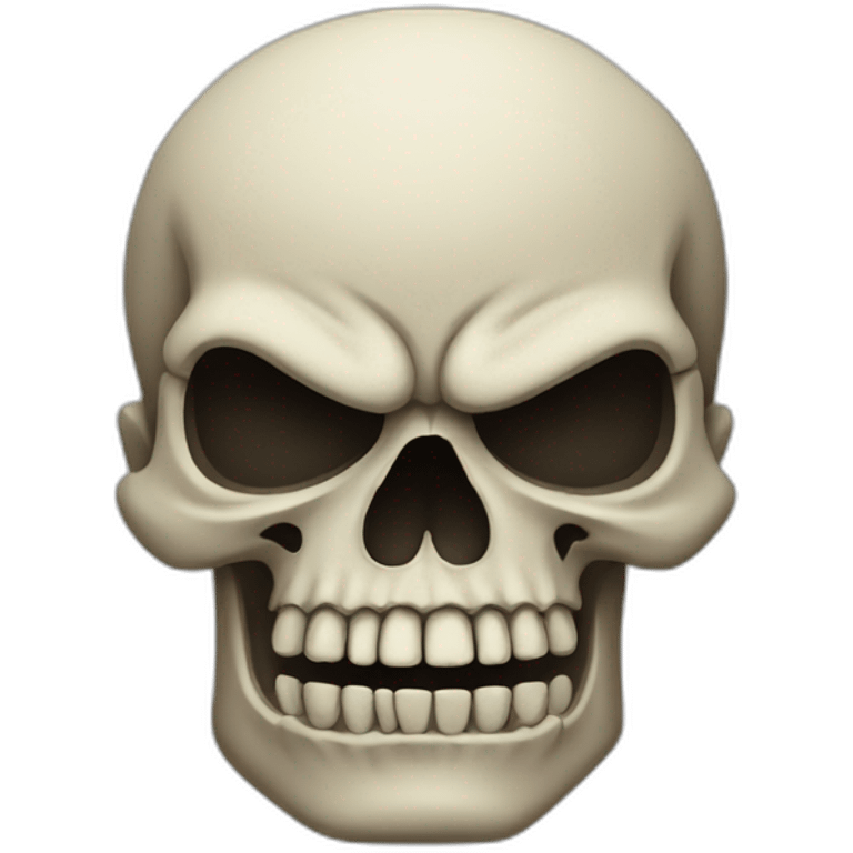 Angry skull emoji