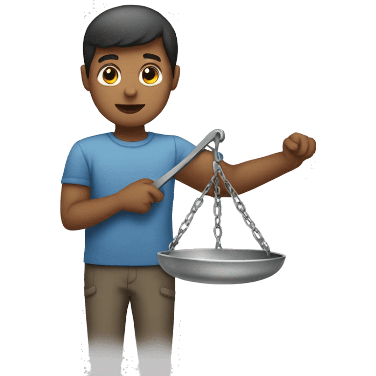 a person holding scales emoji