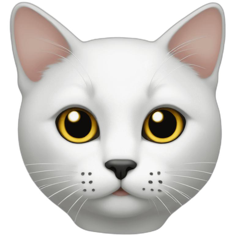 White cat with black dots emoji