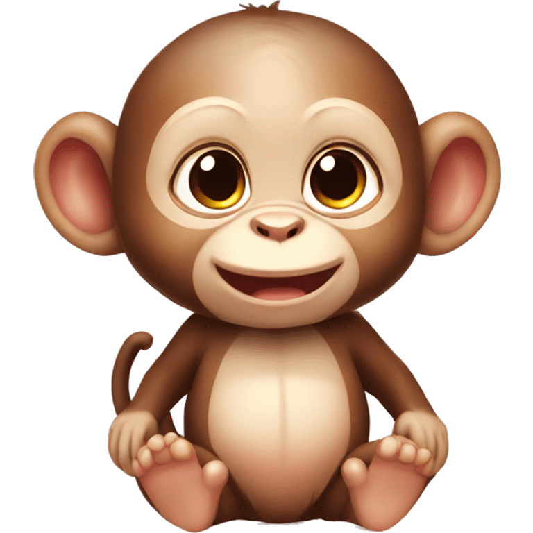 Cute baby monkey emoji