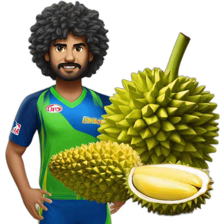 Lasith Malinga with durian emoji