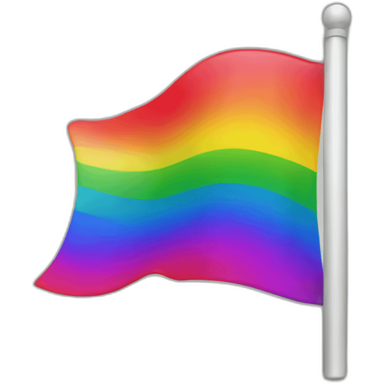 LGBT flag with red plasma emoji