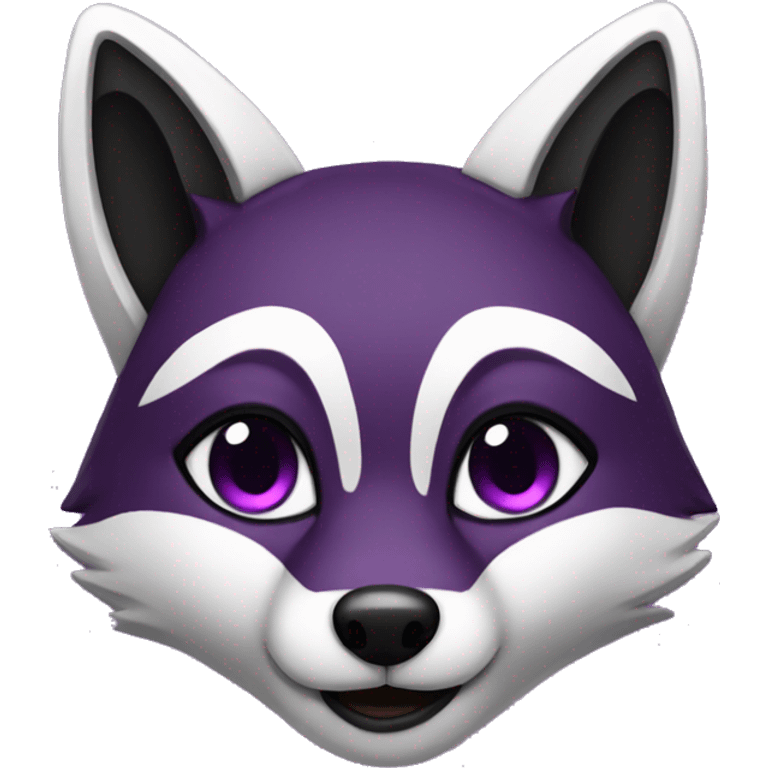 Black and purple fox emoji