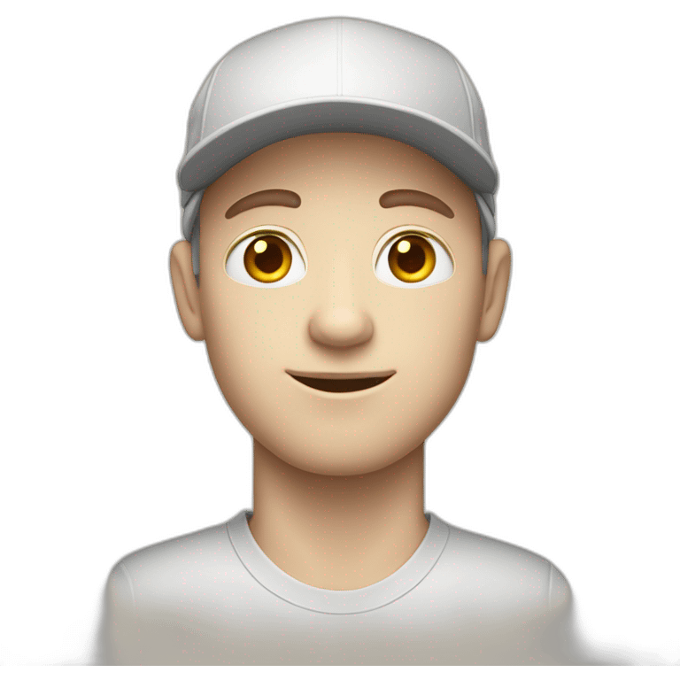 Pale skinned Man in a cap with a box into his hands emoji