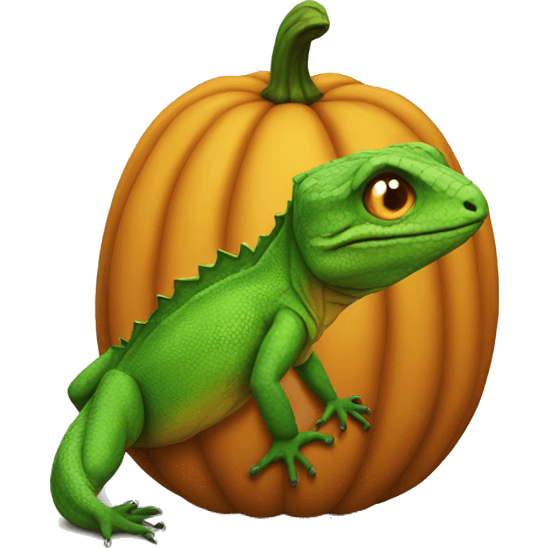 Lizard pumpkin  emoji