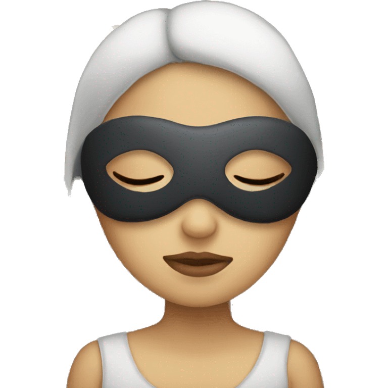 Sleeping girl with sleep mask on emoji