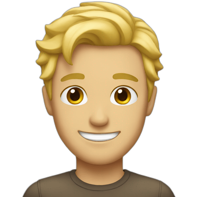 Blonde guy smiling emoji