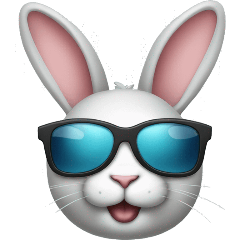 Rabbit inlove wearing sunglasses and bow hair emoji