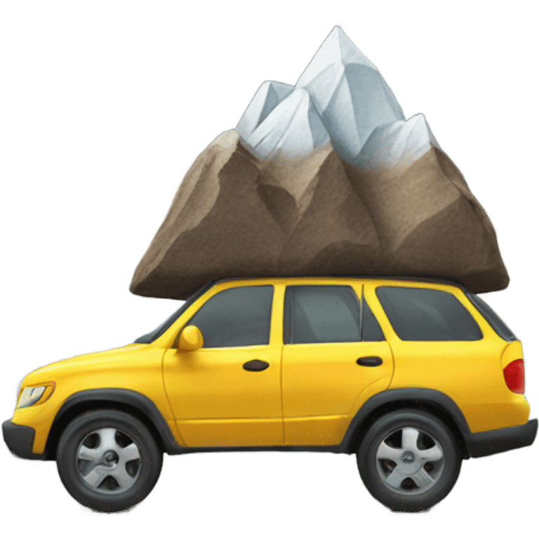 driving car mountain emoji