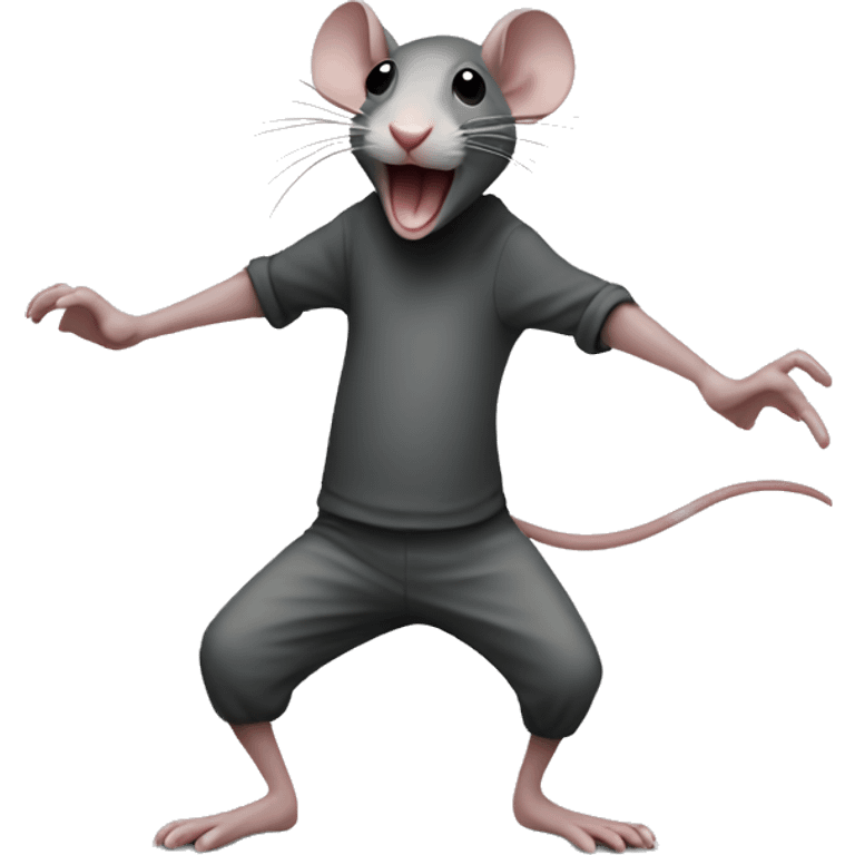 A rat that is dancing emoji