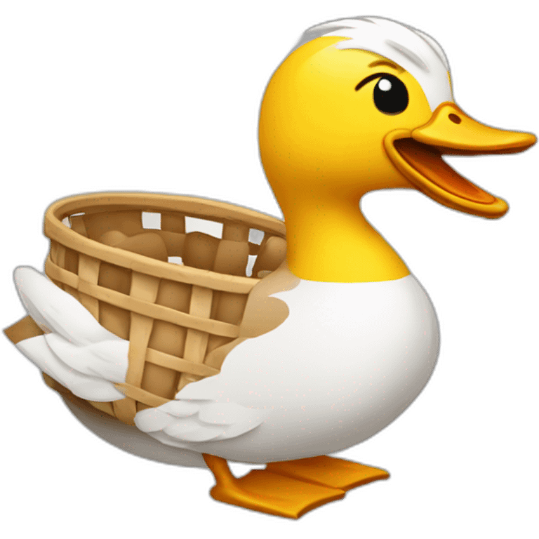 Canard qui fait du basket emoji