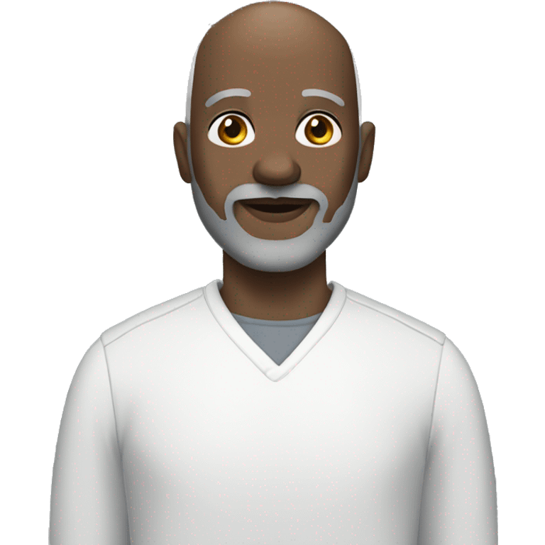 black bald man grey beard emoji