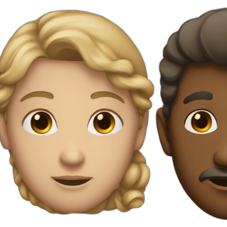 Two people talking face to face emoji