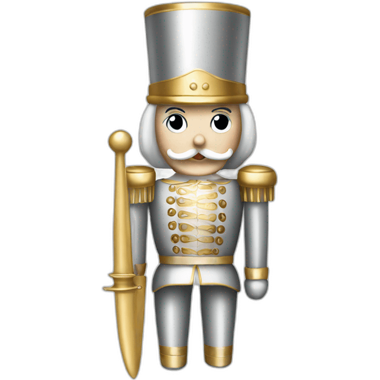 silver and gold nutcracker emoji