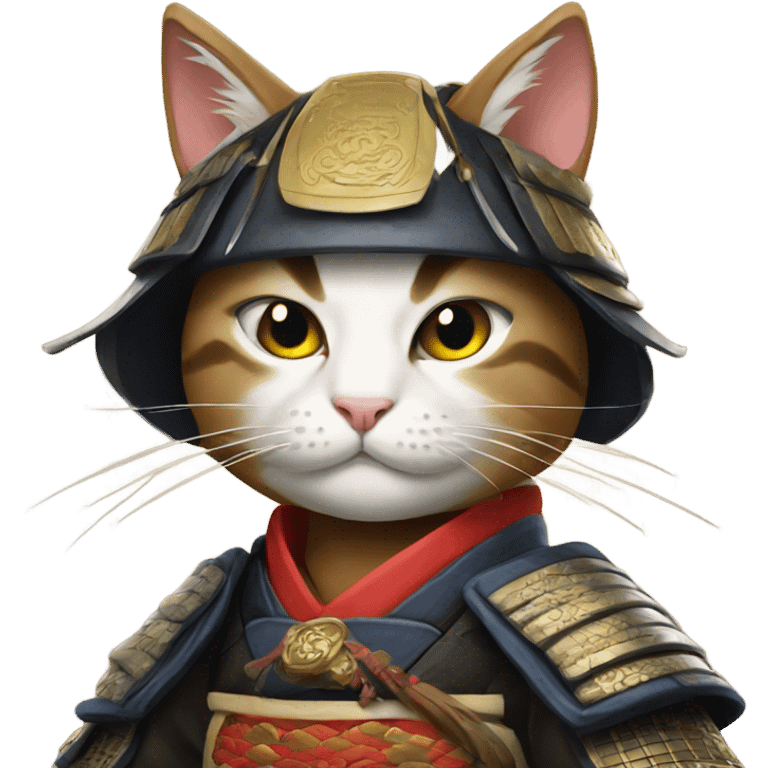 Cat samurai emoji