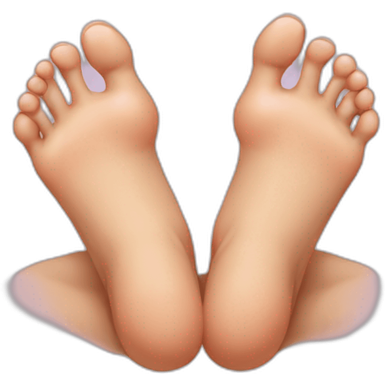 realistic crossed feet emoji