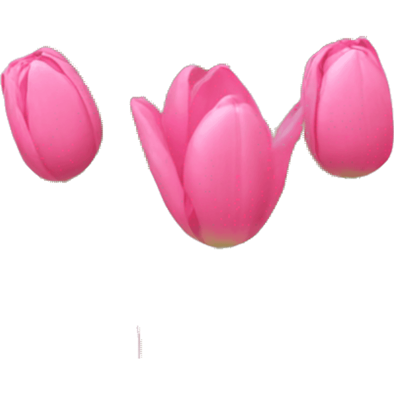 Pink tulips emoji