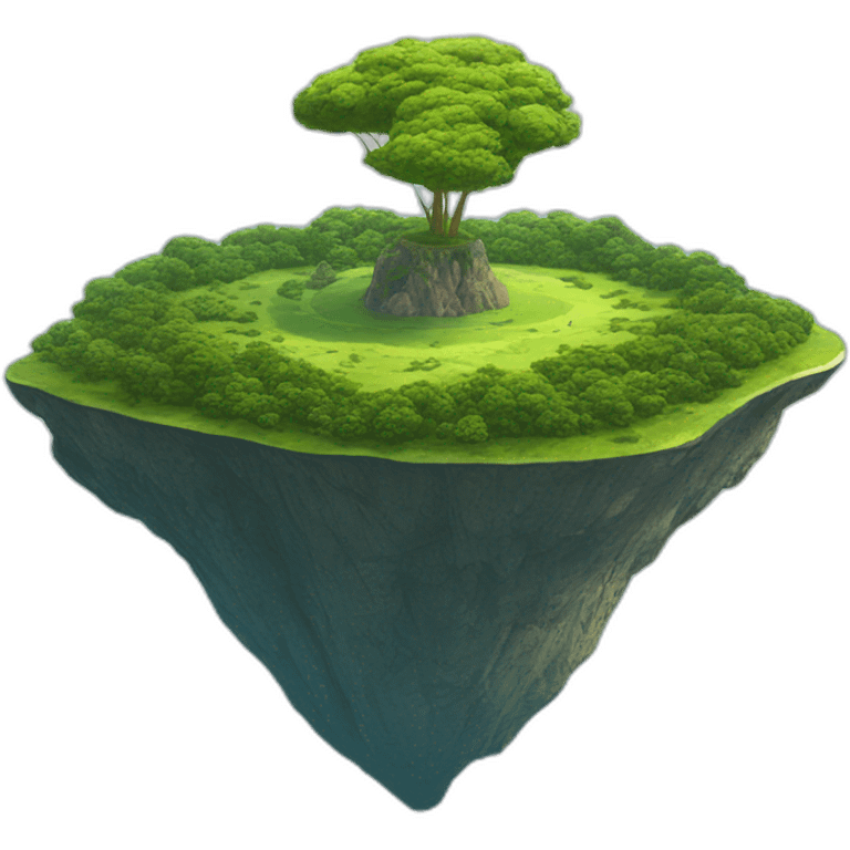 Flat Earth Floating Island emoji