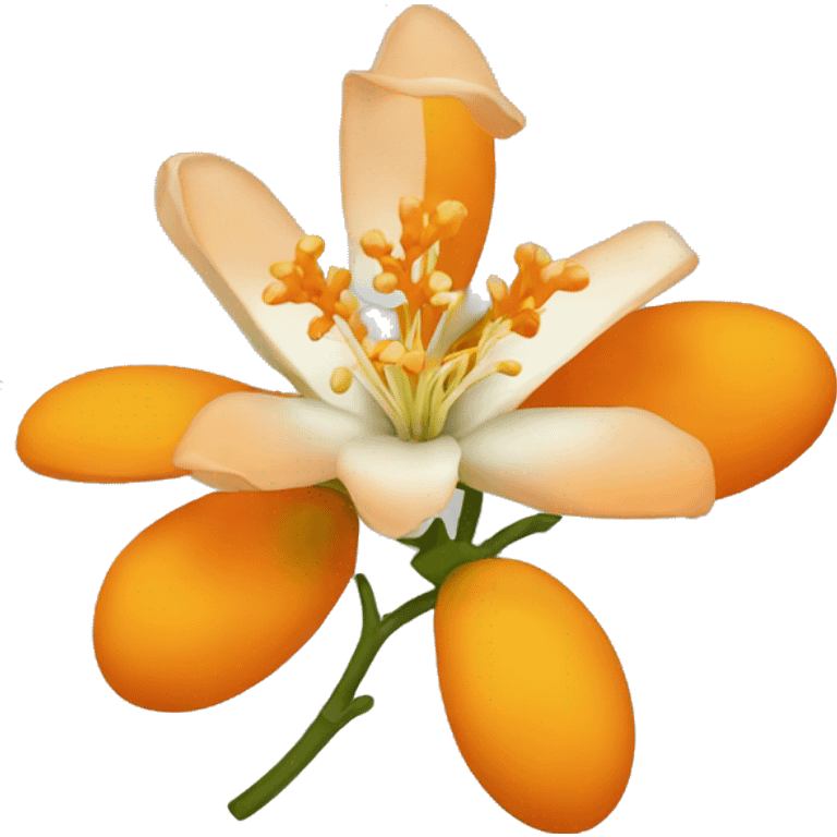 Orange blossom flower emoji