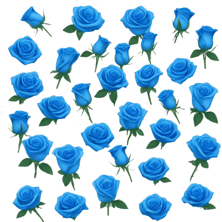 12 dozen of blue roses emoji