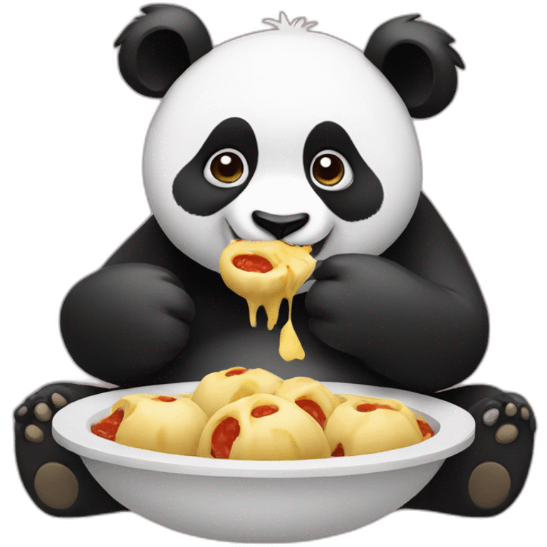 Panda eating momo emoji