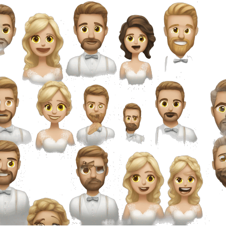 Redneck couple wedding emoji