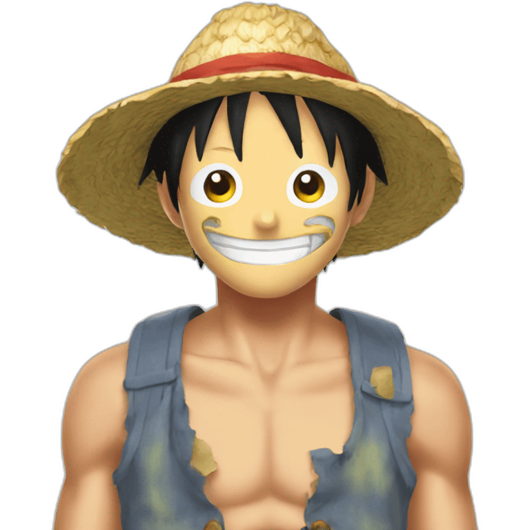 Luffy mange du poulet emoji