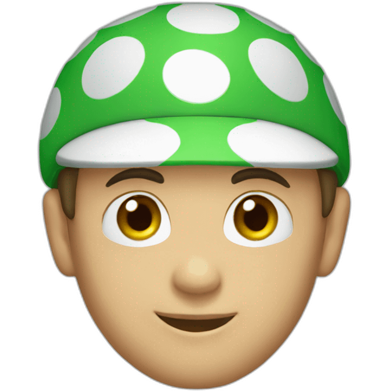 jockey green polka dot hat emoji